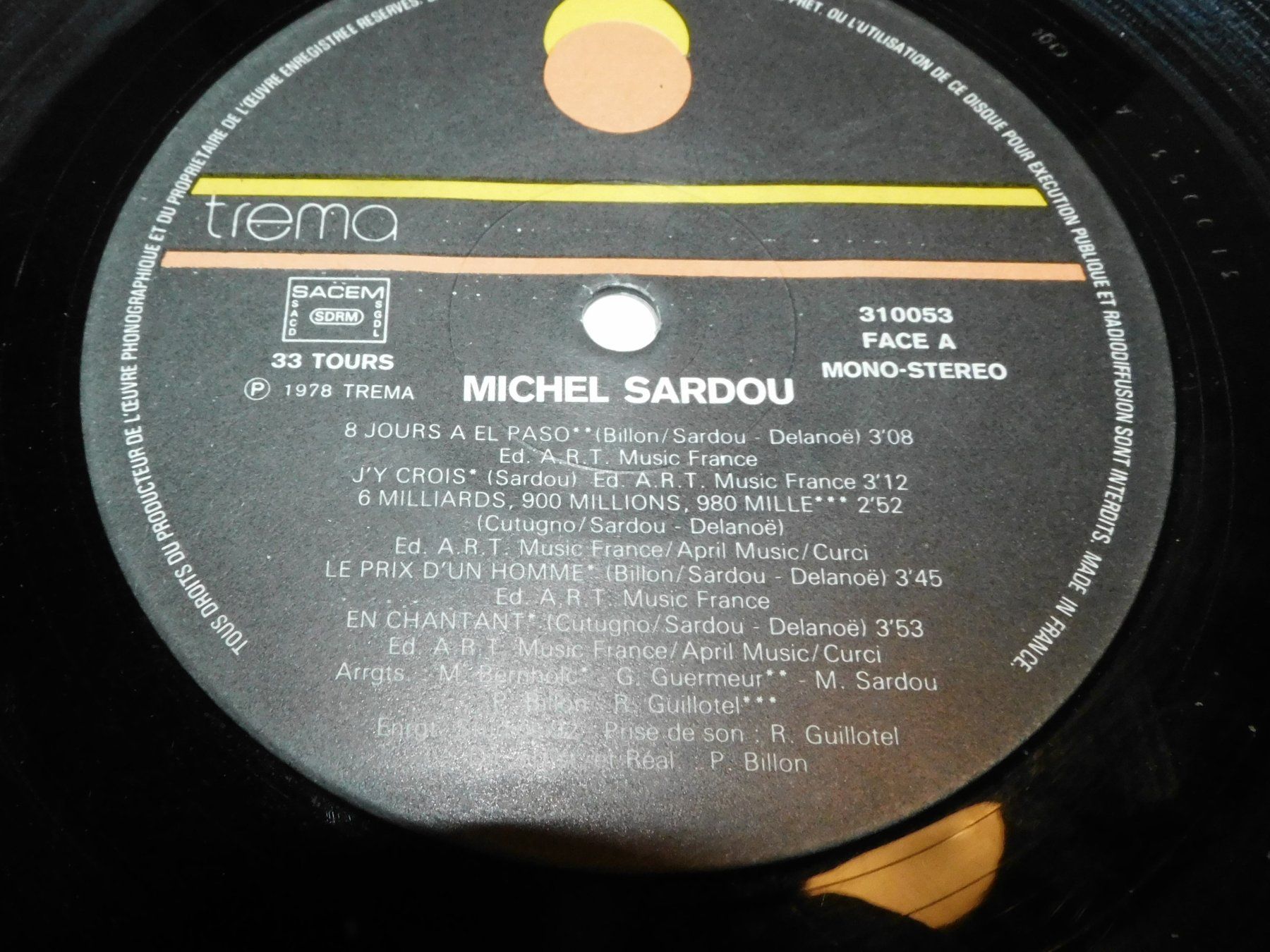 Dischi in vinile: LP - 1978 Michel Sardou - Schallplatte -  1978    LP – Usato da Sursee venduto da 76 1