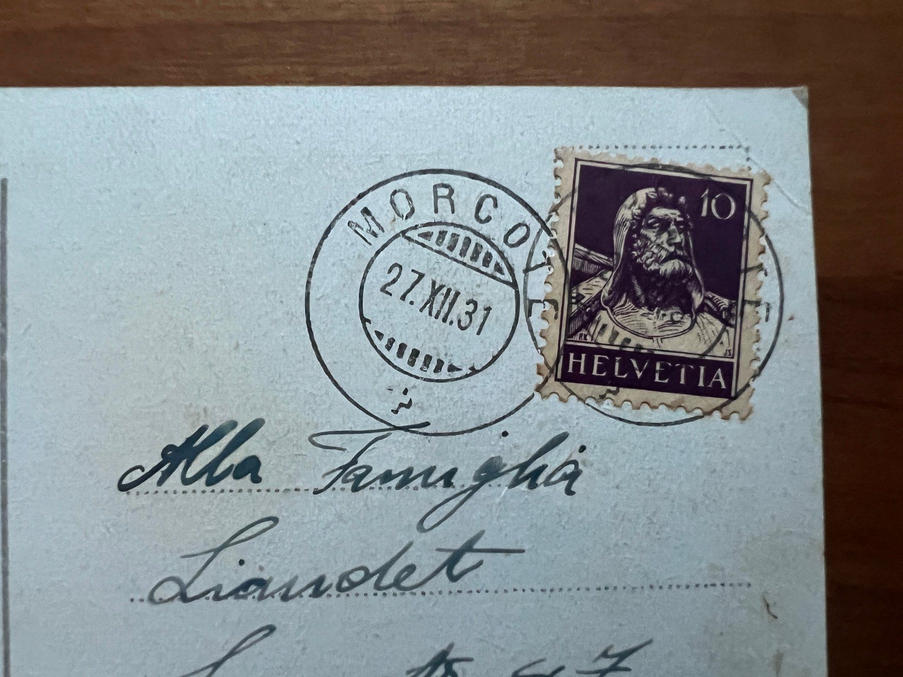 Cartoline postali: AK 1931 Morcote   (G2808) – Usato da Hinwil venduto da Sidi4 1