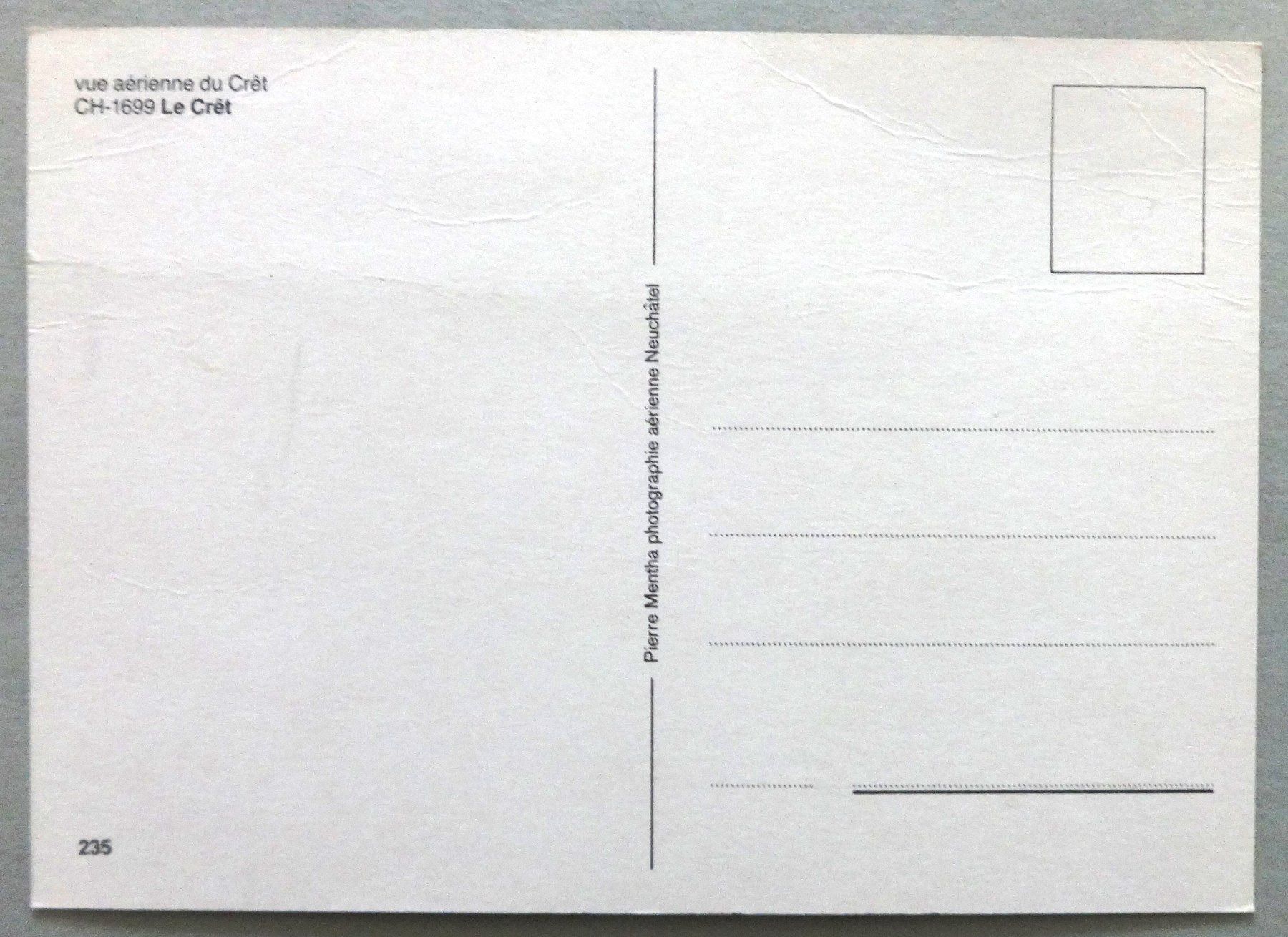 Cartoline postali: Le Crêt, vue aérienne – Difettoso da Fétigny venduto da Billy2miny 1