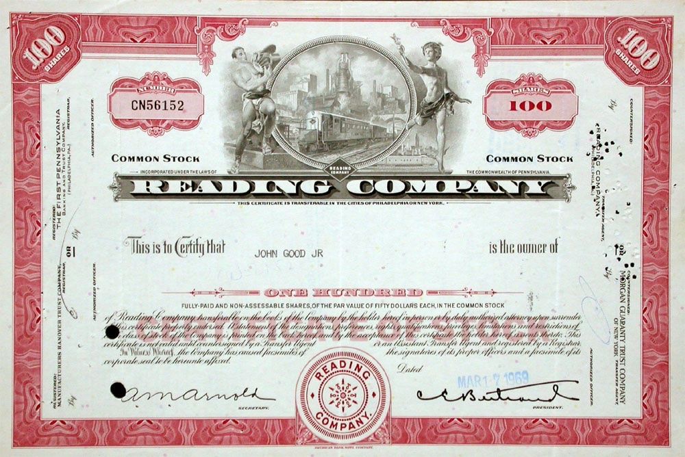Documenti: Reading Company - 1969 – Usato da Solothurn venduto da Sgasche