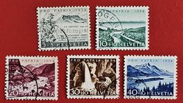 PRO PATRIA SATZ 66 - 70 1954 GESTEMPELT
