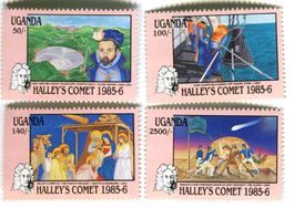 Briefmarken "Komet Halley". Uganda