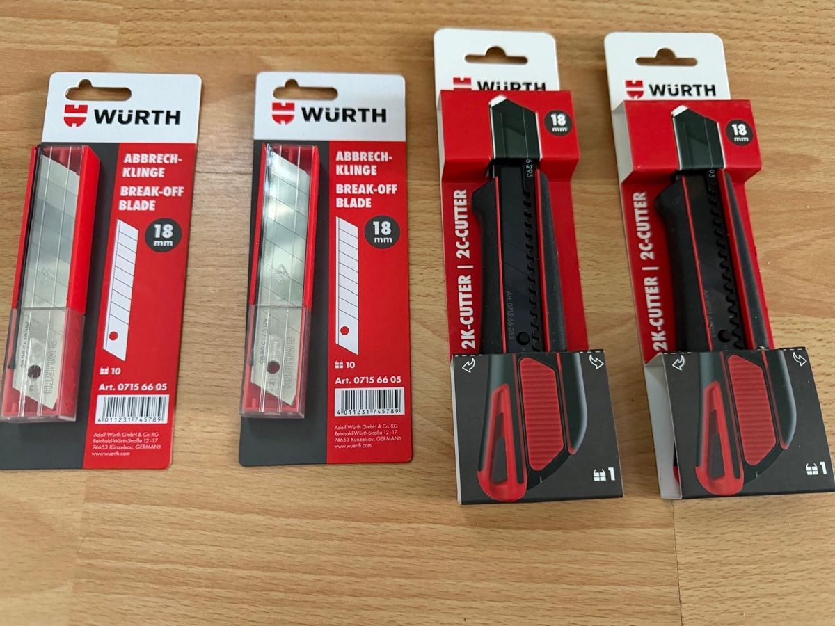 Würth Tutti gli attrezzi: Würth Cutter mit Ersatzklingen 2 Stk.  – Nuovo e nell'imballaggio originale da Altendorf venduto da sab_z7nf