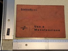 buch, heft, lambretta 125 e, betriebsanleitung 60 er jahre