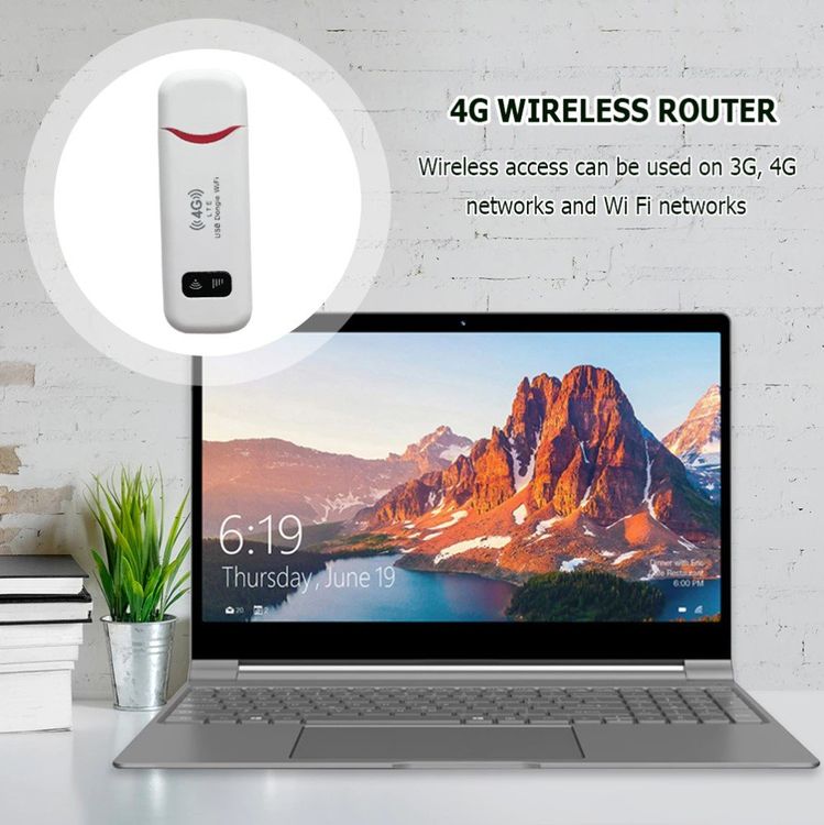 Chiavetta USB 4G LTE Con Hotspot WiFi – Router Stick 150 Mbps, Condividi Fino A 8 Dispositivi, Plug & Play