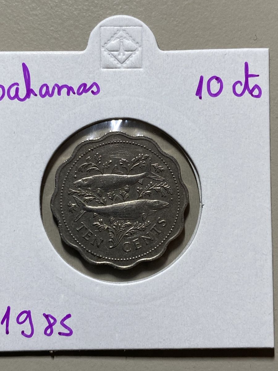 Tutti le monete: Bahamas - 10 cents - 1985 – Usato da Payerne venduto da Mike1682