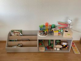 Set of 2 Montessori Cabinets: Book Display & Storage Unit