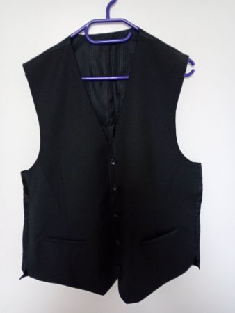 Schwarze Weste Gr. 54, elegant & zeitlos
