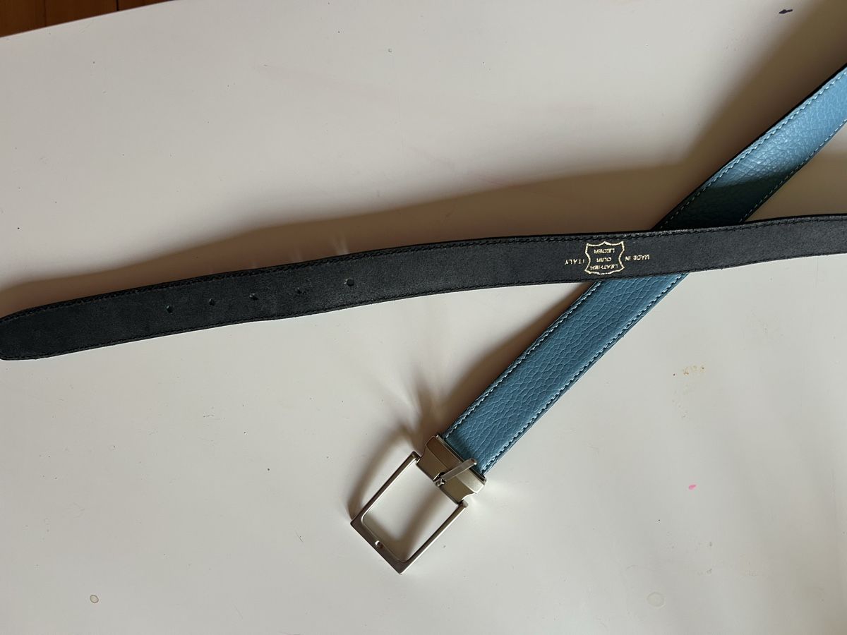 Cinture: Ceinture en cuir, taille 110, bleu clair – Nuovo (secondo la descrizione) da St-Prex venduto da mar_f6t6 2
