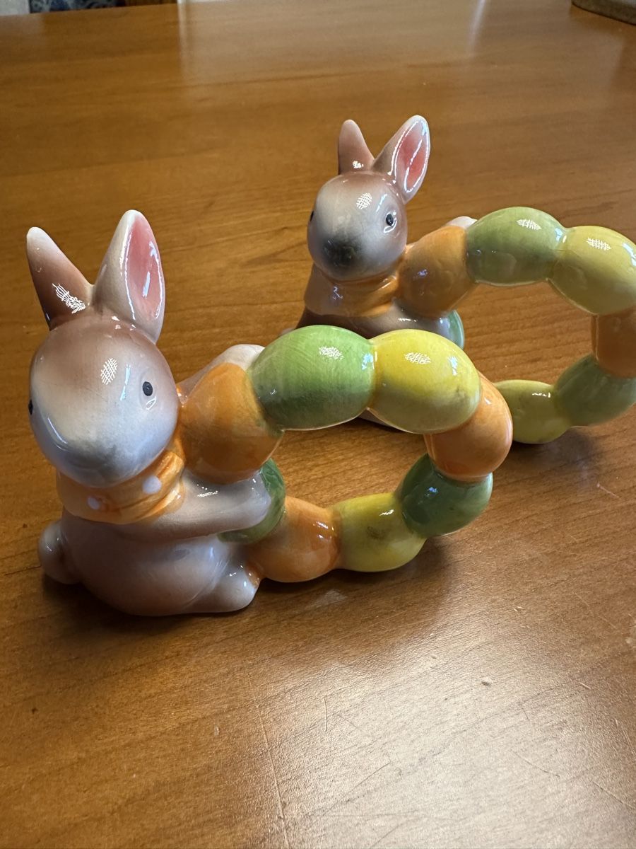 Altro in Decorazioni & Accessori: 2x Ronds de serviette lapin Pâques printemps déco – Usato da Chailly-Montreux venduto da she_y6t8 1