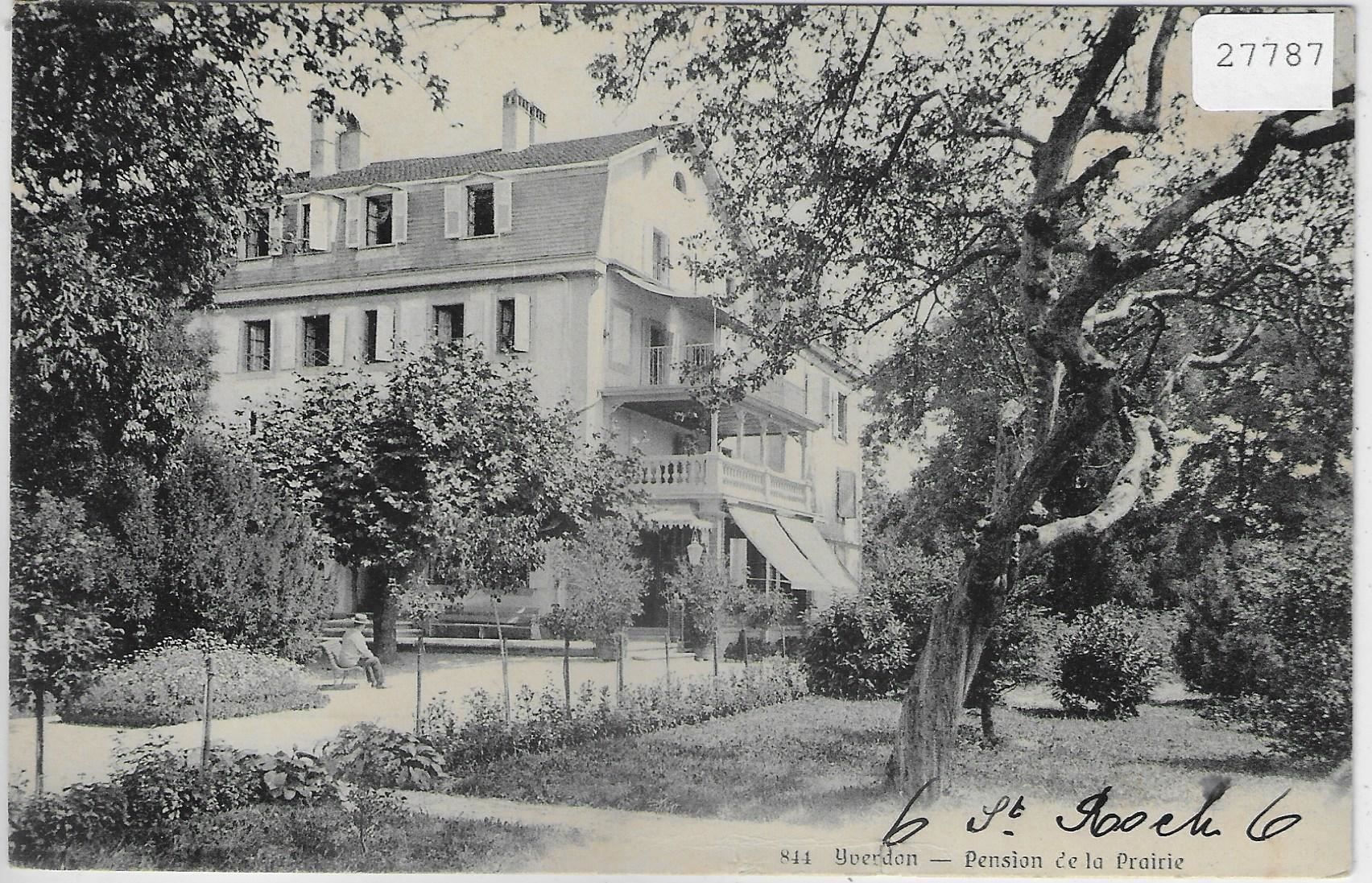 Cartoline postali: Yverdon - Pension de la Prairie – Usato da Ettingen venduto da Kartenplanet