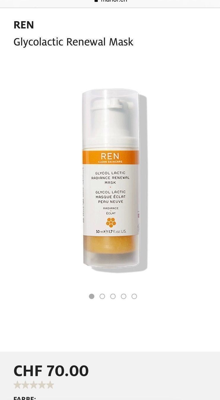 Cura del viso: Ren Clean Glycol Lactic Mask,neu,Ladenpreis CHF70.- – Nuovo e nell'imballaggio originale da Zürich venduto da deruja 5