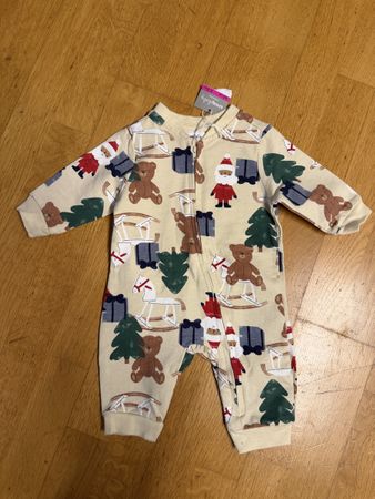 Baby Schlafanzug Overall Weihnachten Neu mit Etikett Gr.62