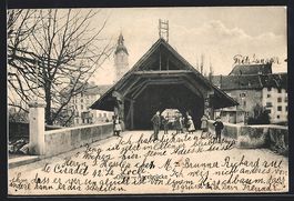 AK Olten, Alte Aarebrücke, 1905