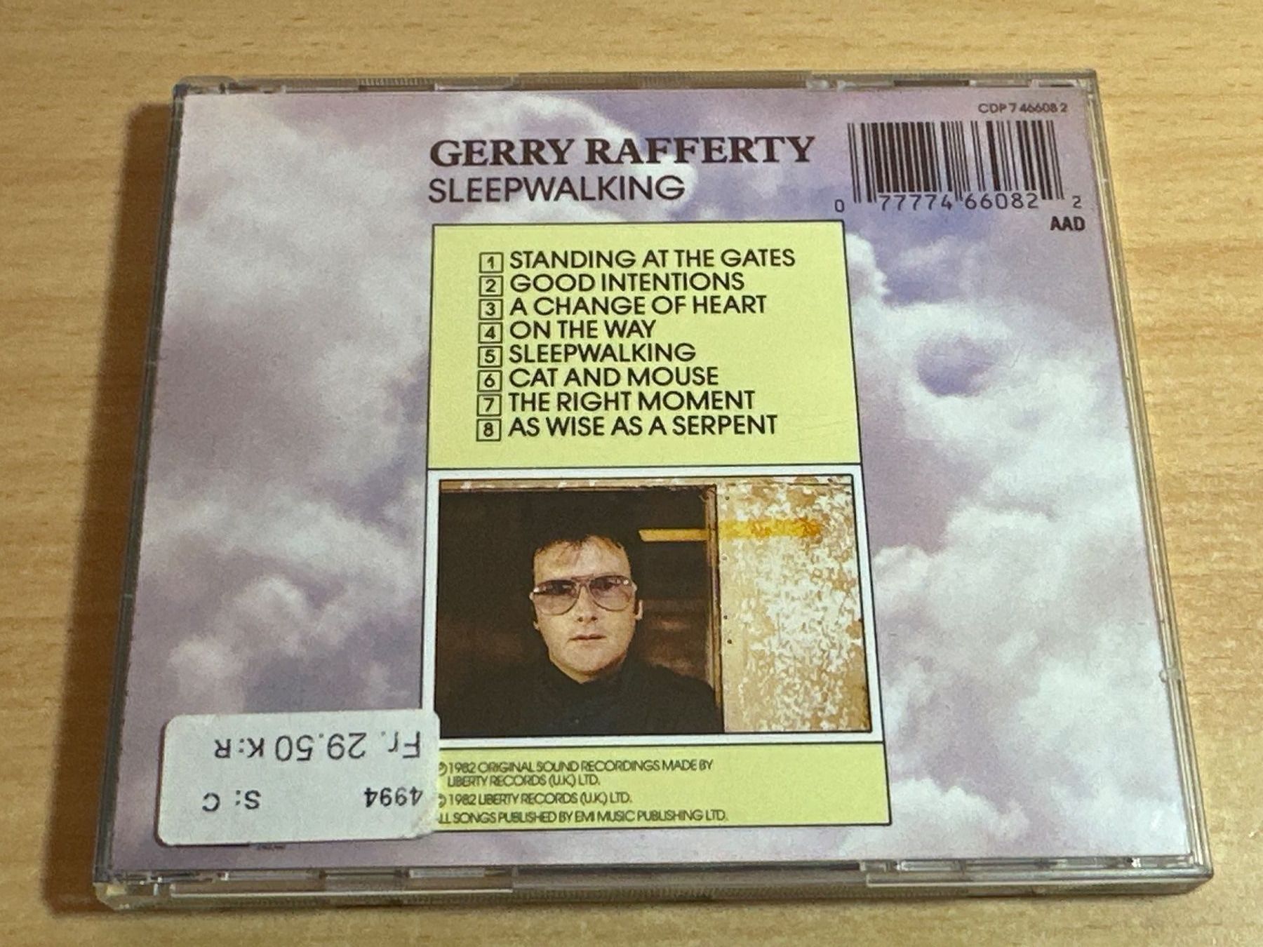 CD: Gerry Rafferty – Sleepwalking – Usato da Rikon im Tösstal venduto da Alpenmutz 1