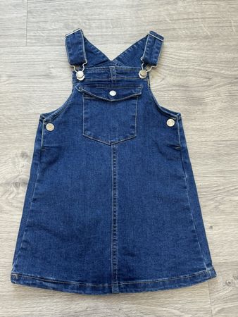 Latzkleid, Mädchen, Jeans, 98, neu
