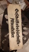 Schild Garagenfund selten Emailschild Stahlschild