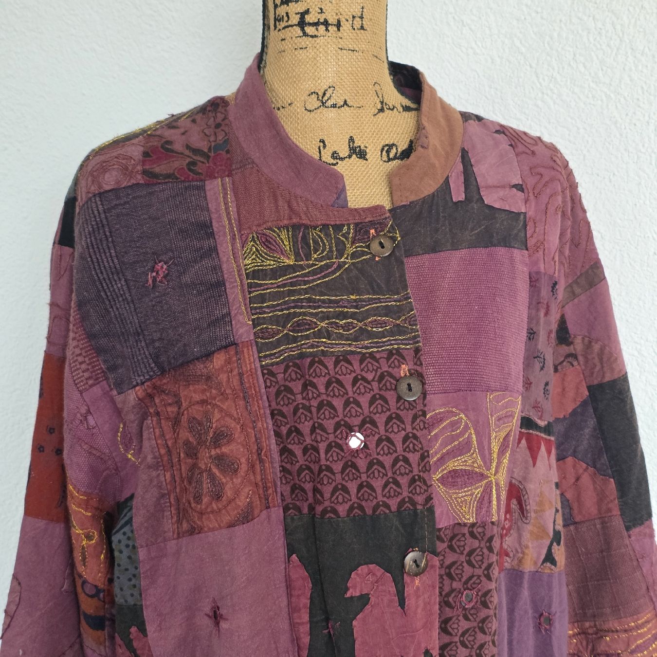 Giacche: Patchwork Jacke im Ethno-Stil, Gr. L/XL – Usato da Rheinsulz venduto da Gilea 1