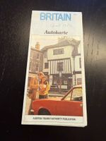 Britannien Autokarte von 1980 - Seltenes Sammlerstück!