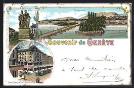 Litho Geneve, Hotel de l'Europe, Monumen