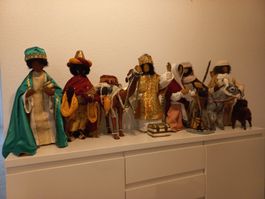 Rarität aus Kloster: 55cm Schwarzenberger Krippenfiguren-Set