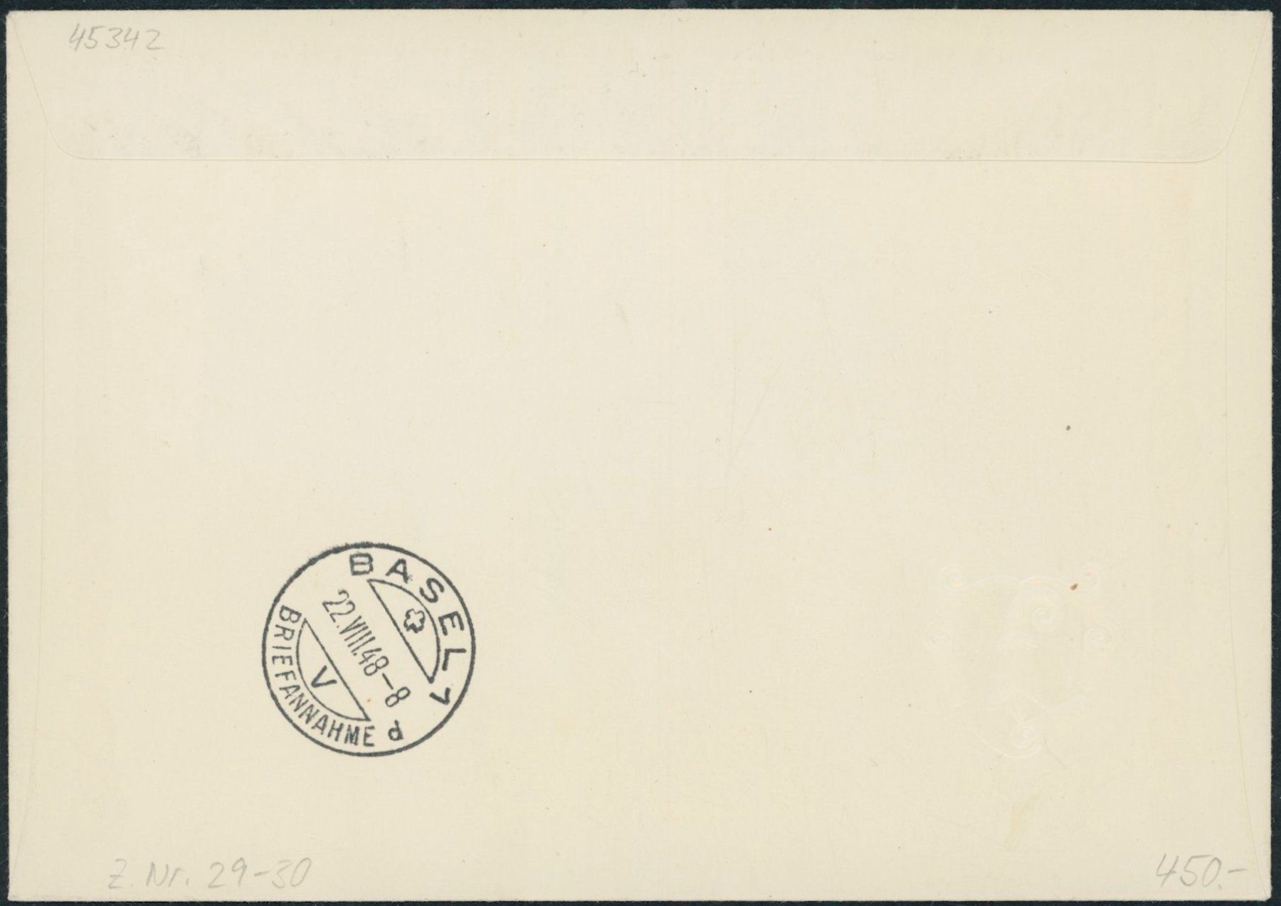 Tutti i francobolli: 1948 - Imaba Block - Blockausschnitte - Ersttagsbrief FDC ET – Usato da Schindellegi venduto da leecollect 1