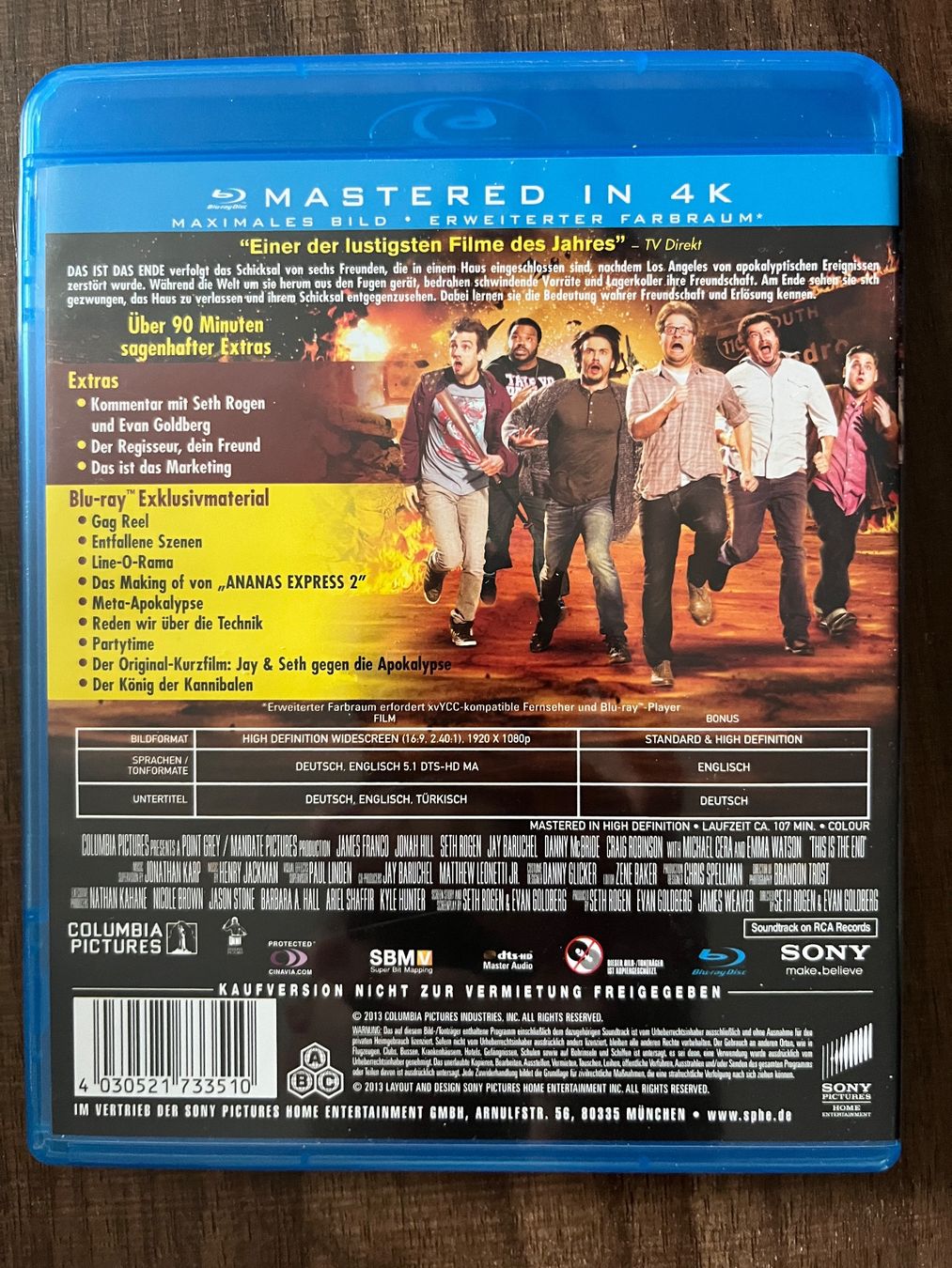 Tutti i DVDs: Das ist das Ende (2013) Blu-ray – Nuovo (secondo la descrizione) da Sierre venduto da black.box 1
