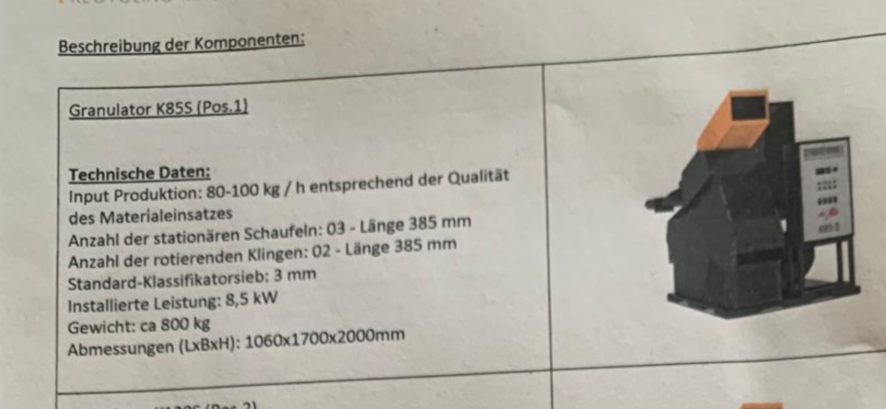Tutte le macchine: Kabelgranulieranlage – Nuovo (secondo la descrizione) da Aefligen venduto da schnappi02 4
