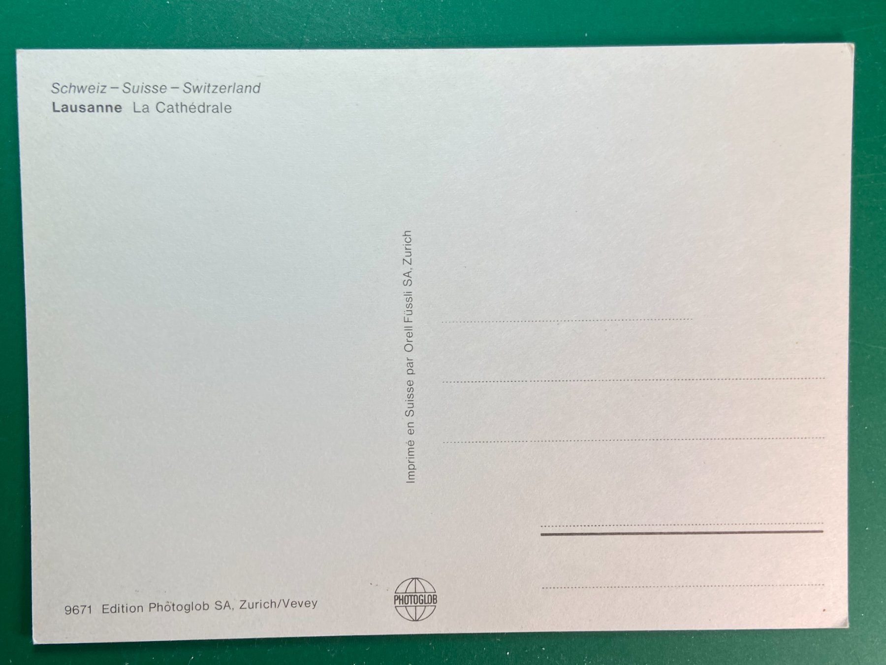 Cartoline postali: Lausanne - La Cathédrale – Usato da Steg VS venduto da danwer74 1