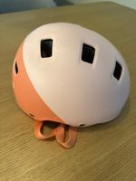 Kinderhelm B'Twin rosa/orange Grösse S guter Zustand