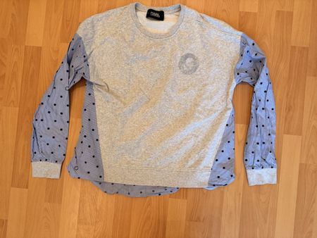 Karl Lagerfeld Pullover grau gepunktet Grösse XL