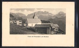 Furna, Ortspartie mit Drusenfluh und Sul