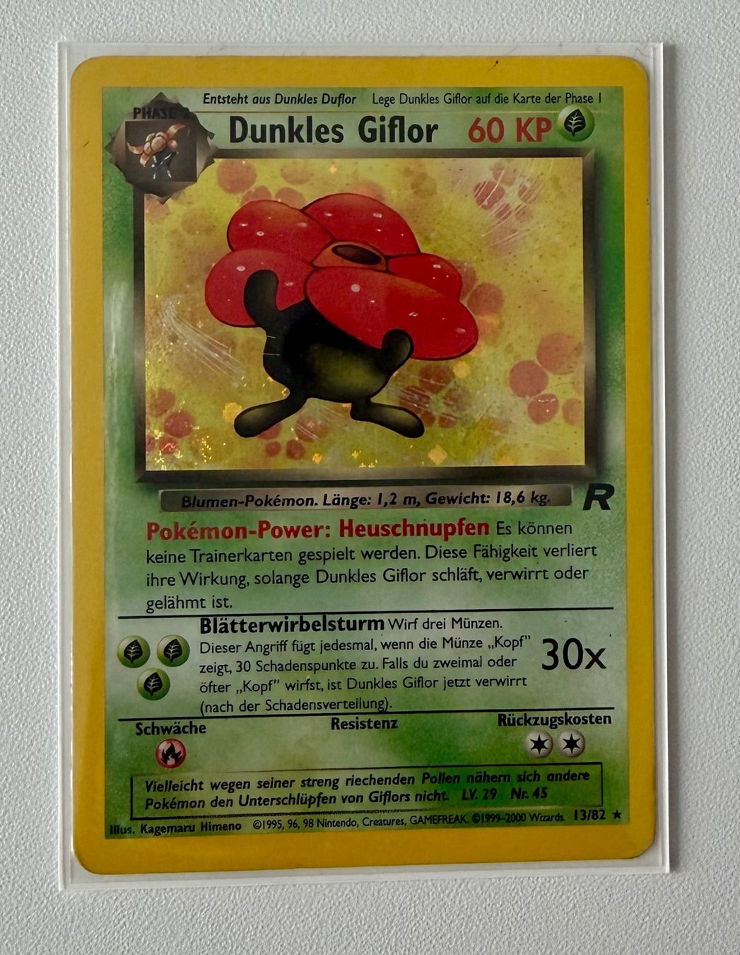 Pokémon Carte collezionabili: Pokémon Team Rocket 2000 - dunkles Giflor holo - DE – Usato da Dübendorf venduto da mar_86q9