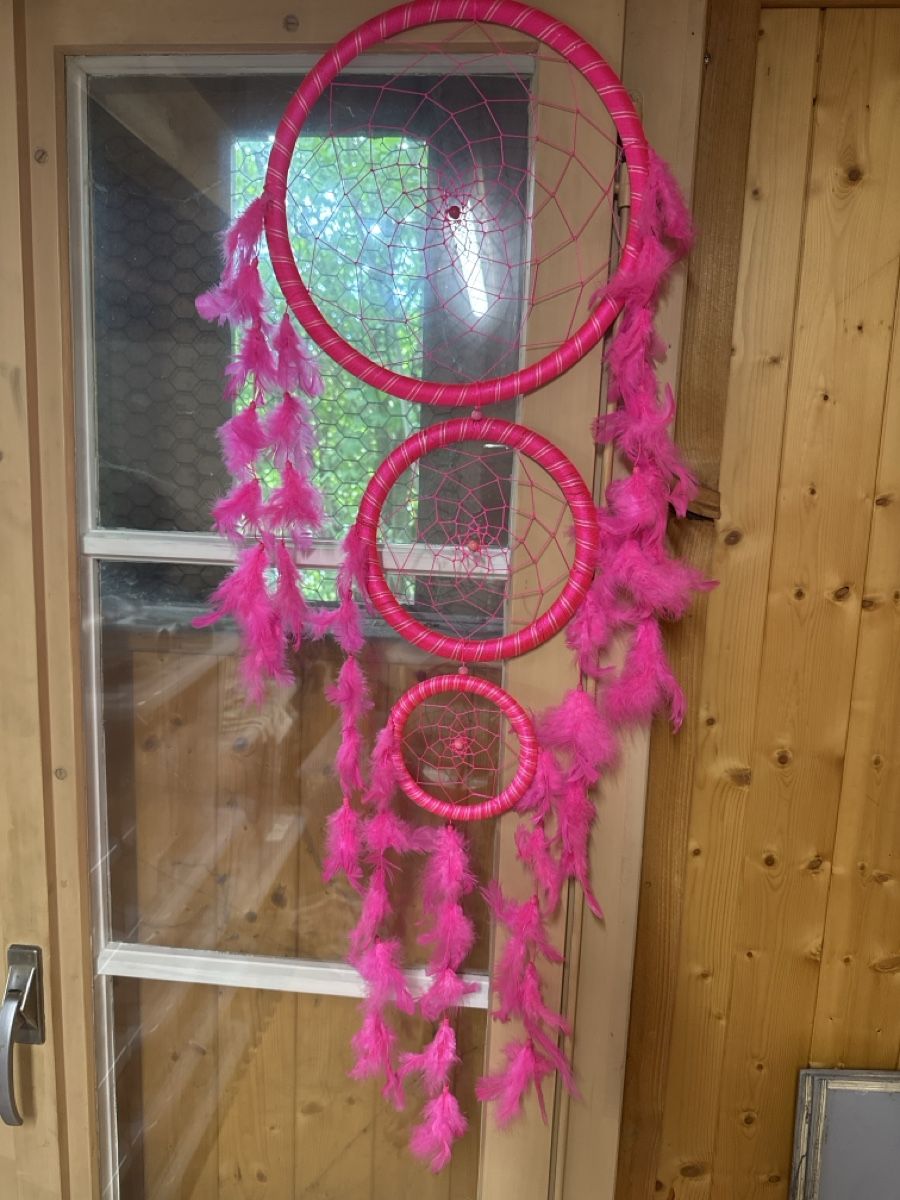 Tutte le decorazioni: Traumfänger 3 Ringe Pink Federn Deko CHF 15 – Nuovo (secondo la descrizione) da Bassersdorf venduto da BarbarasBoutique