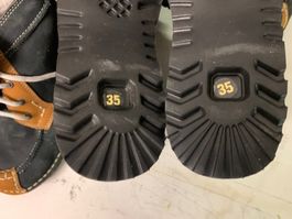 4x neue Kinderlederschuhe mit Etikett, Größen 29, 33, 34, 35
