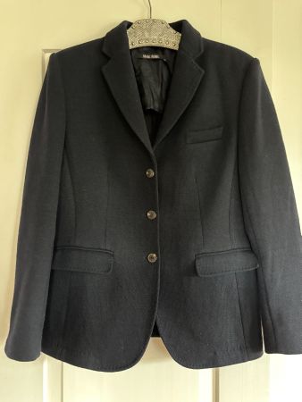 Blazer Marc Aurel dunkelblau Ellbogenpatches Wollmischung