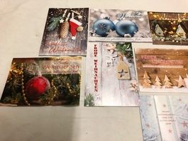 100 WEIHNACHTS-KARTEN MIT UMSCHLAG NEU