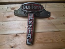 Original Bührer Spezial Traktor Frontemblem Haubenverschluss