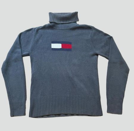 Tommy Hilfiger knitted Turtleneck Sweater, 90s knitwear