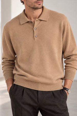 McNeal – Herren-Polopullover aus 100 % Kaschmir - Gr. 52