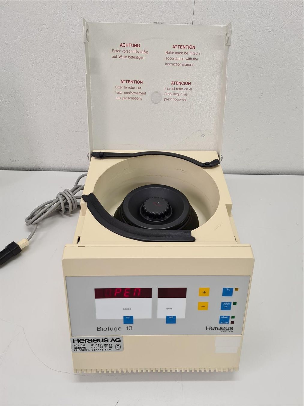 Tutte le macchine: Heraeus Biofuge 13 – Usato da Niederdorf venduto da LeptonAG_Labor 4