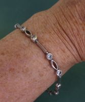 Armband 925 Silber und synthetischen Steinchen