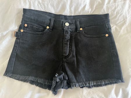Zadig & Voltaire black denim shorts size 36 new