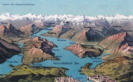 Luzern und Vierwalstätter See Panorama