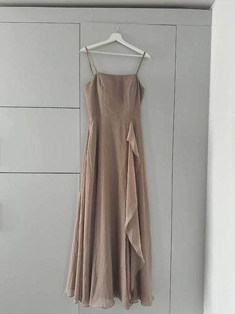 Elegantes Abendkleid in Taupe - Grösse 38