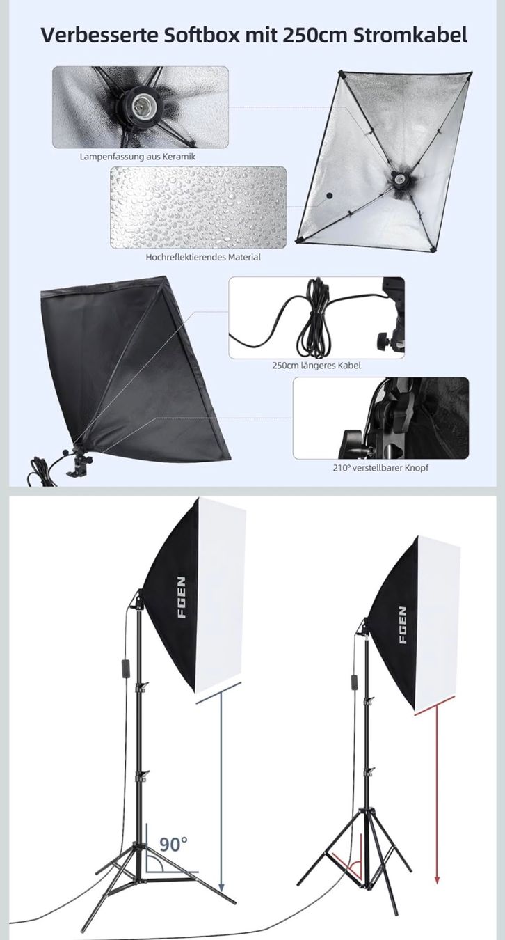Autres accessoires: 2 Softbox Photo Studio Set – D'occasion à Mauren par Sascha_M 1