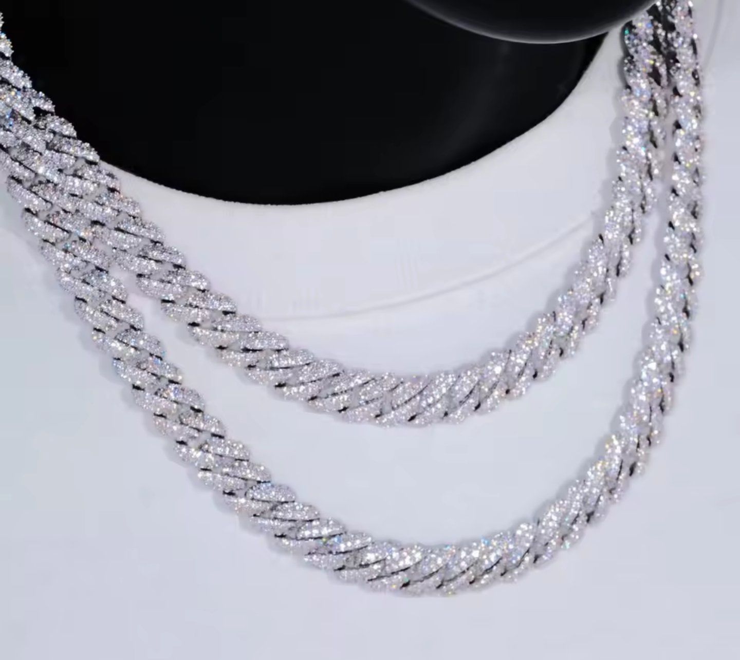 Catenine: Iced out Kette Silber 50 cm – Nuovo e nell'imballaggio originale da Suhr venduto da sjay.Cv 4