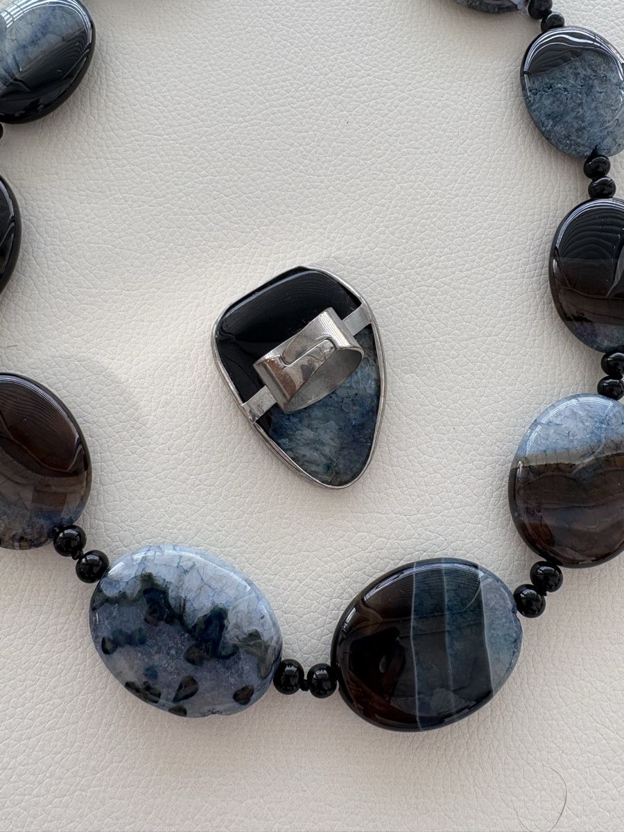 Altri gioielli: Agate necklace and ring – Usato da Lausanne venduto da oyu_hgg5 3