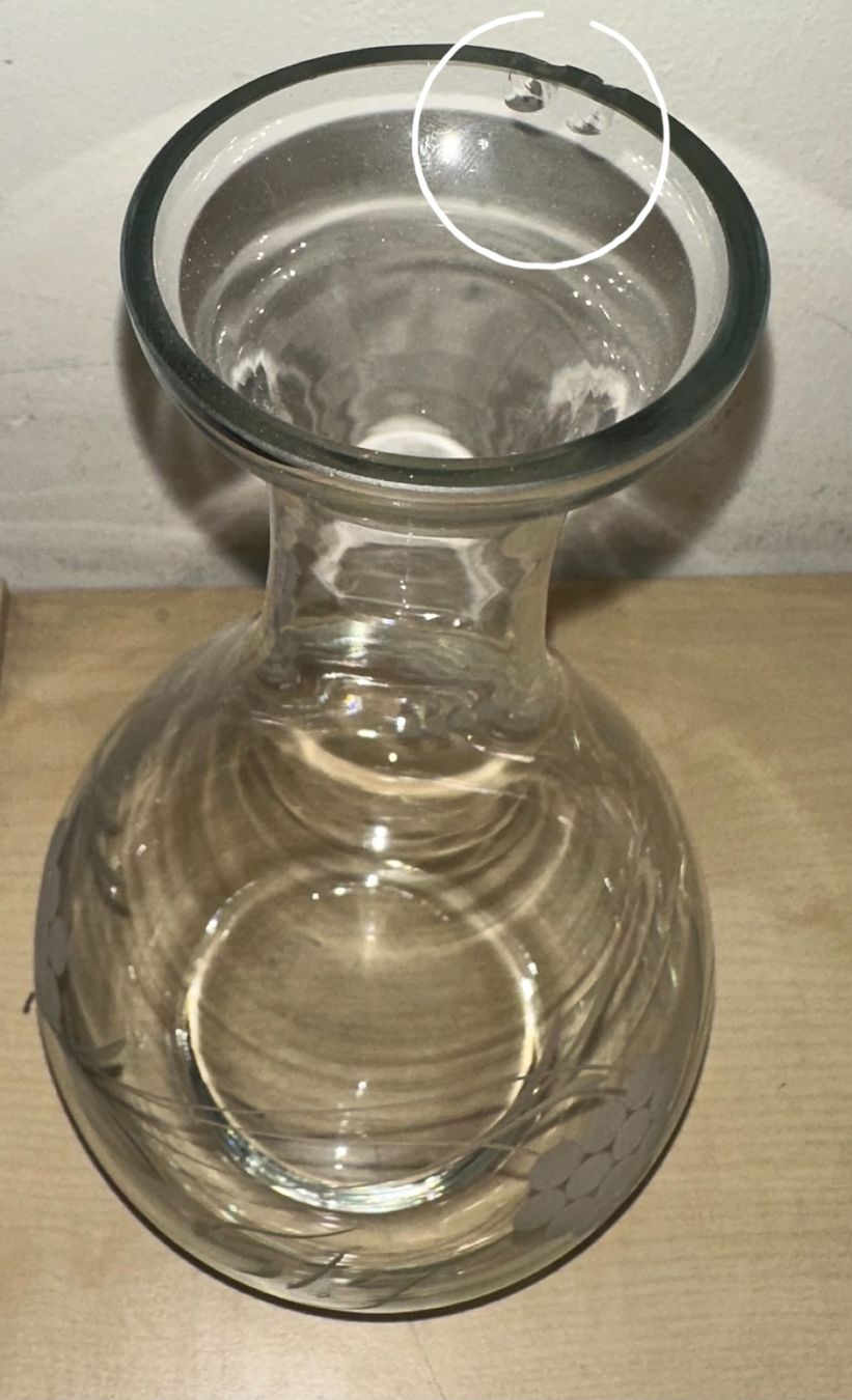 Caraffe: Dekorative Glaskaraffe mit Traubenmuster, Top Zustand – Usato da Münchenstein venduto da tsp01 4