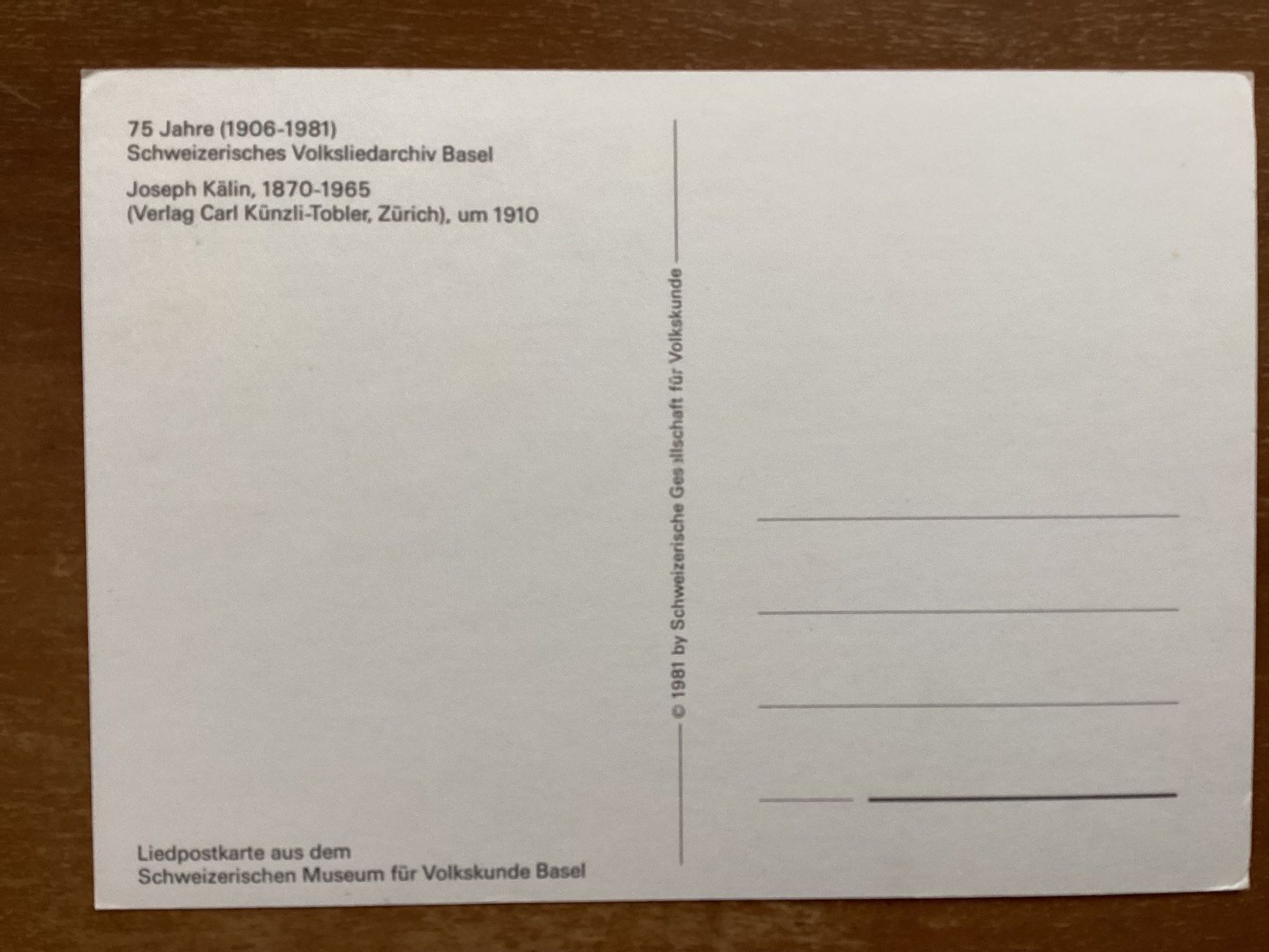 Cartoline postali: AK Weggiser Lied – Usato da Zürich venduto da tol_b7c7 1